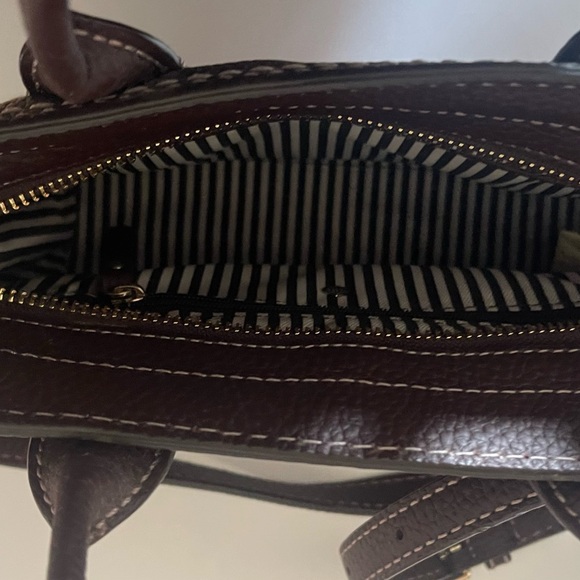 Kate Spade Brown Leather Satchel with Adjustable Strap - Picture 4 of 6
